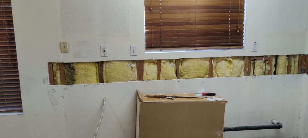 Kitchen drywall damage